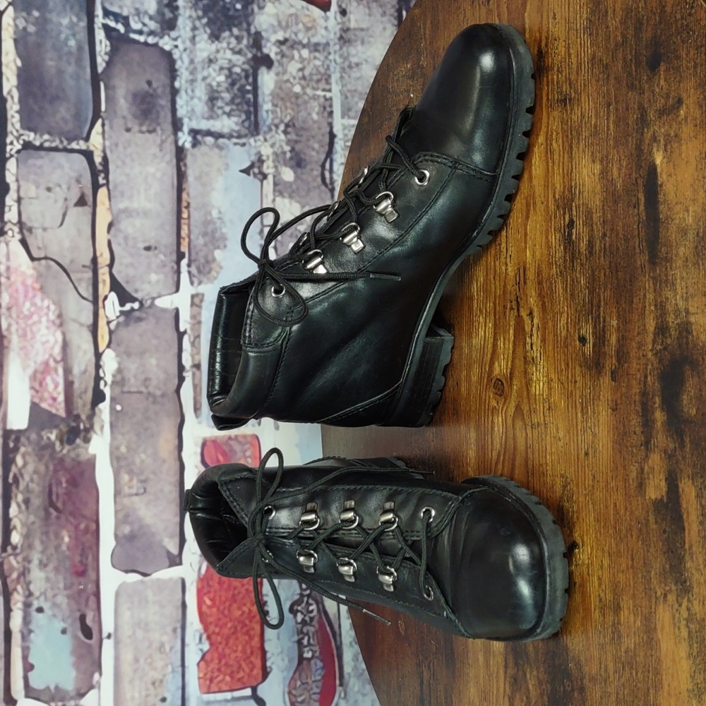 Talbot's "Iceland" Black Leather Boots